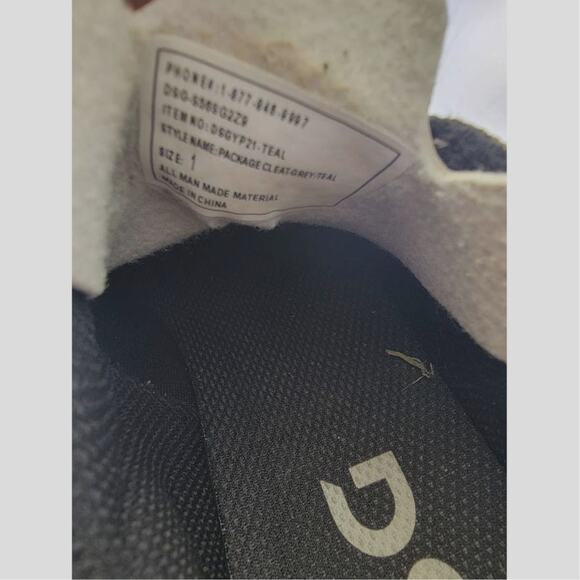 DSG Speed Viper Package Cleat Gray/Teal DSGYP21 Teal Kids Size 1 - Picture 8 of 9